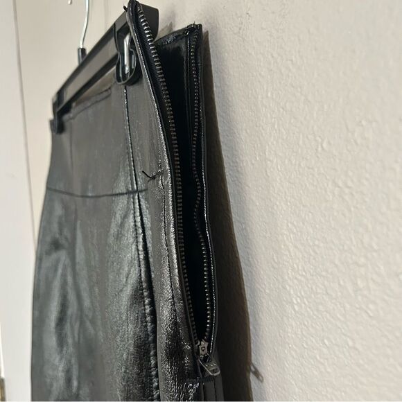 Free People Holding Onto A Dream black coated mini skirt women’s size medium 10 - Picture 6 of 8